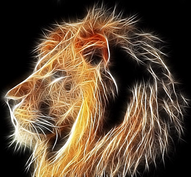 A nice fractal lion